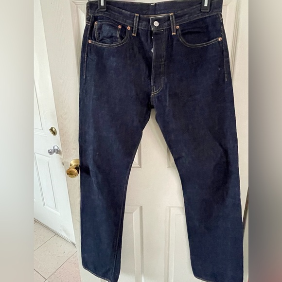 Levi’s 501 LVC Big E hidden rivets selvedge jean size 33x34 USA made Rinse 1947
